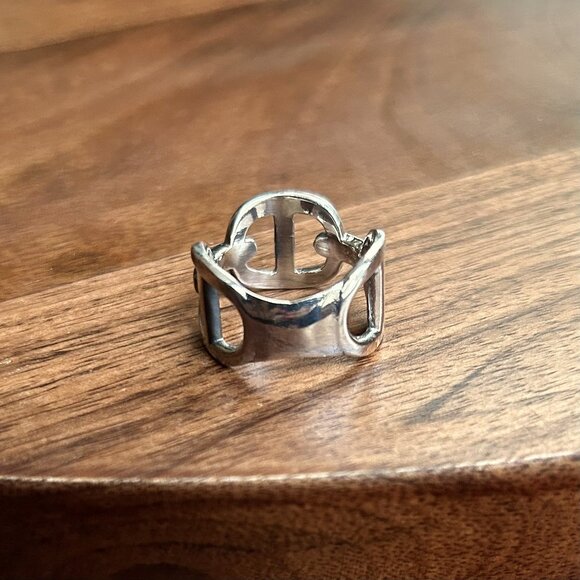 New Sterling Silver 925 ANCHOR CHAIN LINK RING, Statement Ring Size 7 - Picture 5 of 5